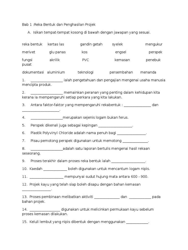 Latihan Rbt Ting 2 Pdf
