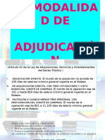 Modalidad de Adjudicación