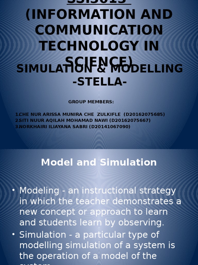 STELLA Simulation in ICT Education | PDF | Computer Simulation | Simulation