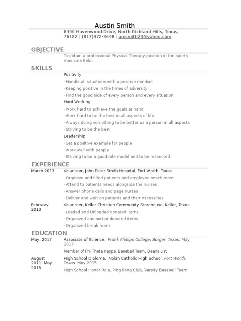Smith Final Resume Without References | PDF | Career & Growth