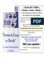 Invitation Diner Des Femmes de Creuse en Marche, Le 20 Juin 2017
