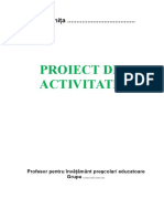 Proiect de Activitate Didactica