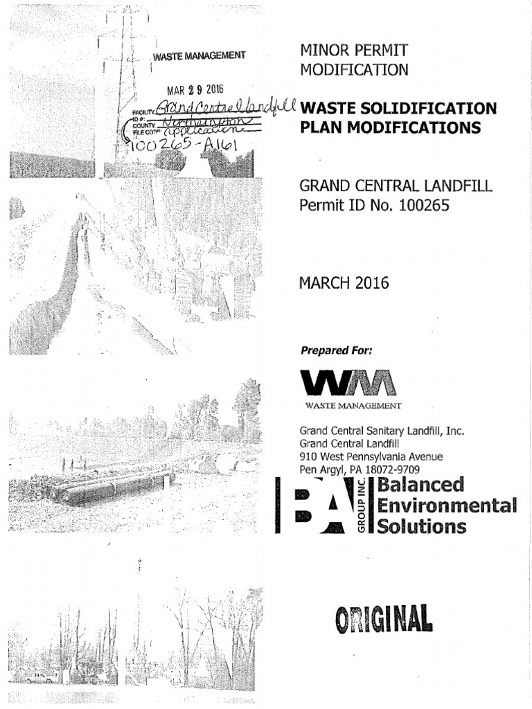 Waste Management Files Application To Expand Plainfield Township/Pen