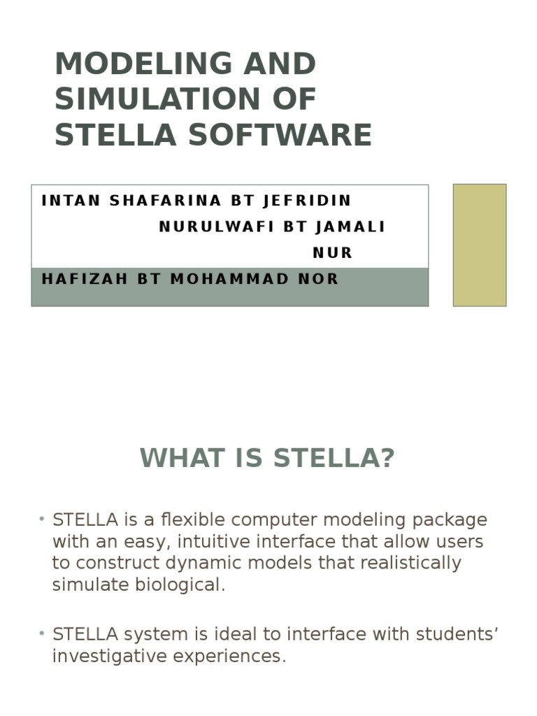 Modeling and Simulation of Stella Software | PDF