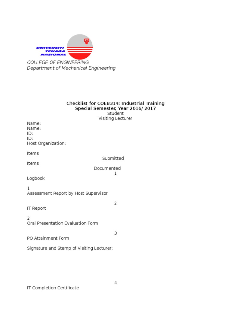 MECHANICAL ENGINEERING DESIGN CHECKLIST visual data 3