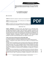 Anibal Santillan. Martes de Ley. Resolucion No. 211-14 Que Aprueba El Convenio No. 183, Sobre Protección de La Maternidad 2000,