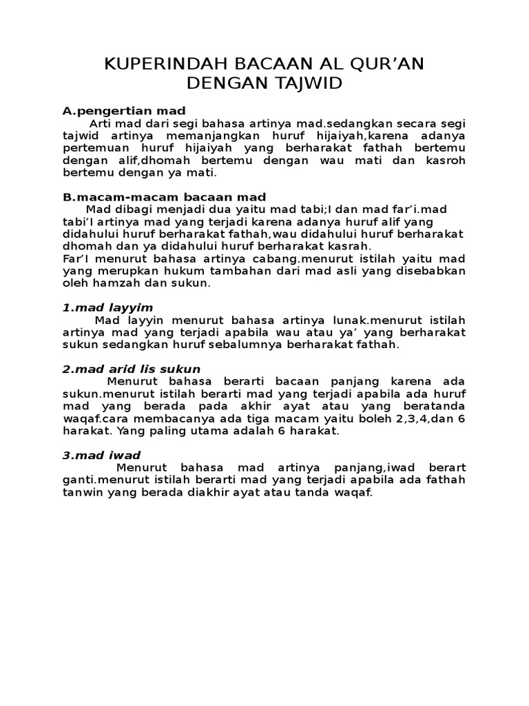 Kuperindah Bacaan Al Qur An Pdf