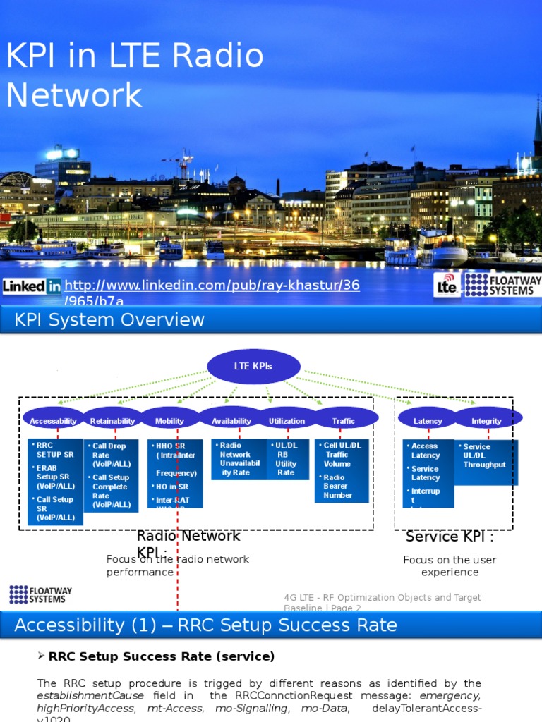 KPI in LTE Radio Network | PDF | 4 G | Voice Over Ip