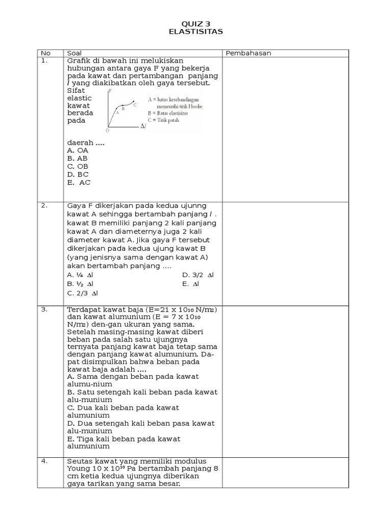Quiz 3 | PDF | Metode & Bahan Ajar | Sains & Matematika