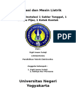 Job 2 - Memasang Instalasi 1 Saklar Tunggal 1 Lampu Pijar 1 Kotak Kontak S