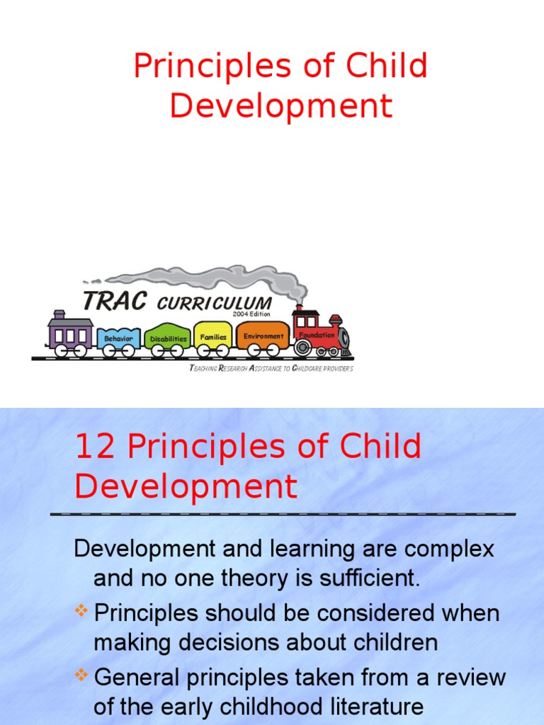 Principles of Child Development | PDF | Child Development | Relationships