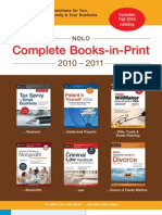 Nolo Complete Books-in-Print 2010-2011