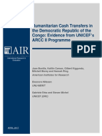 Humanitarian Cash Transfers in the Democratic Republic of the Congo