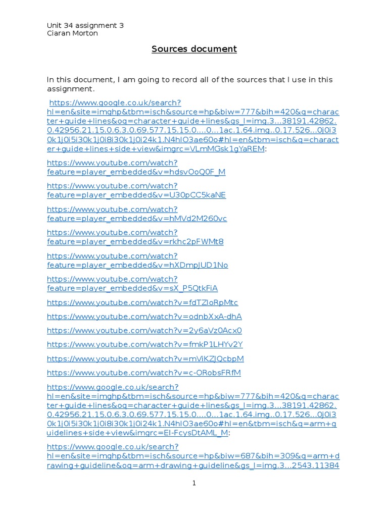 Sources Document | PDF