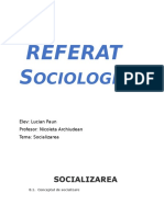 REFERAT Sociologie Socializarea