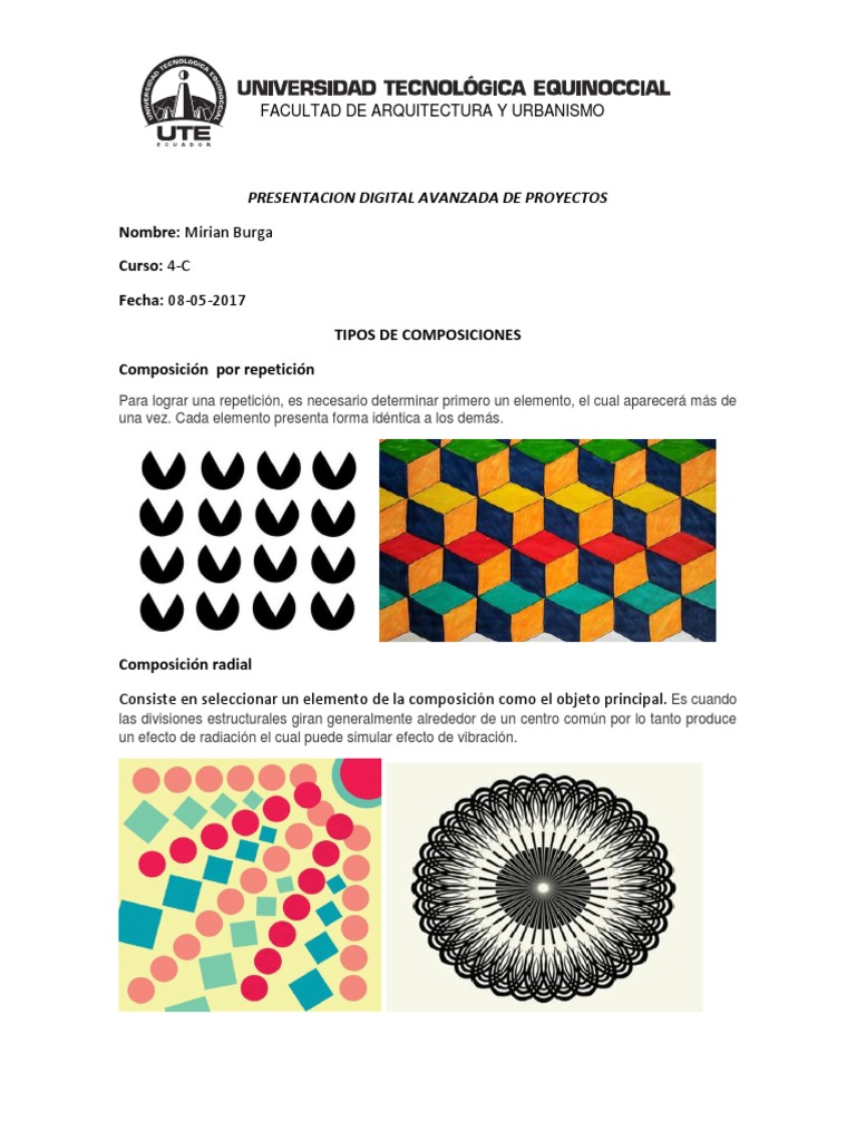 Tipos de Composicion | PDF | Composición (artes visuales) | Simetría, image size:768x1024