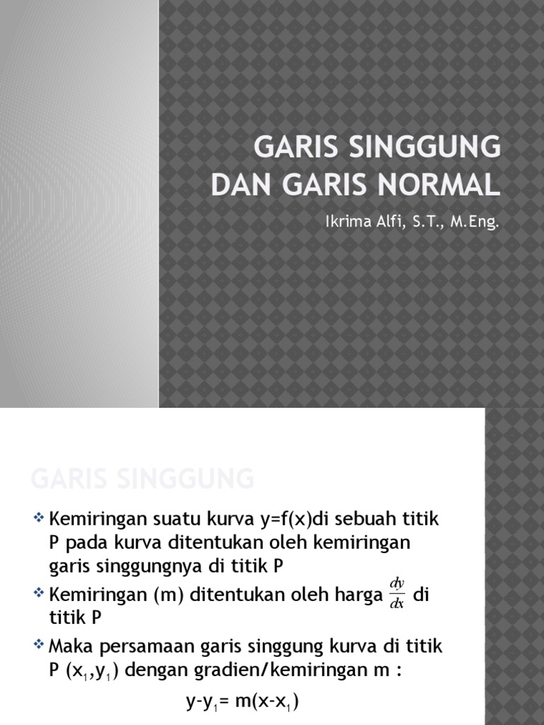 Garis Singgung Dan Garis Normal | PDF