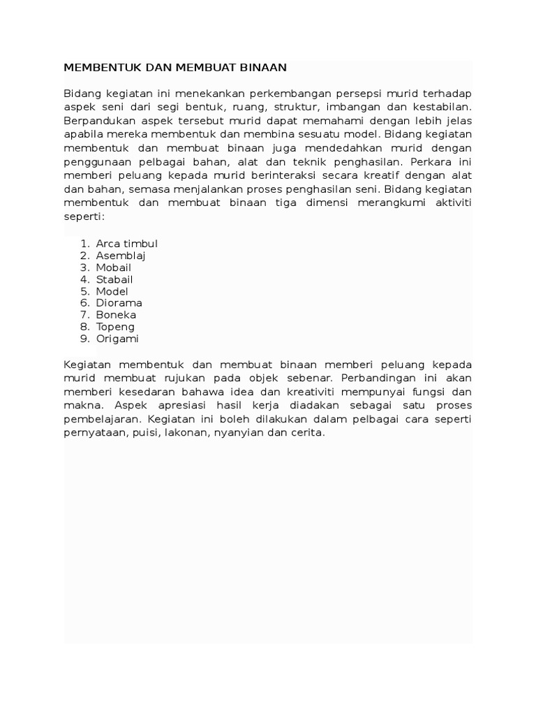 Membentuk Dan Membuat Binaan Pdf