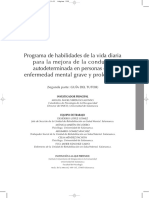 Programa de Habilidades de La Vida Diaria Para La Mejora de La Conducta Autodeterminada en Personas Con Enfermedad Mental Grave y Prolongada