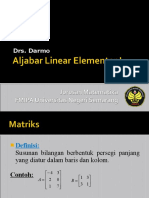 Aljabar Linear Elementer I