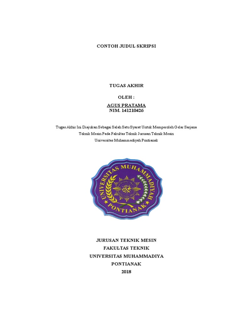 Skripsi Teknik Mesin 2018 | PDF