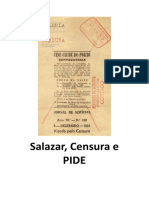 Salazar, Censura e PIDE