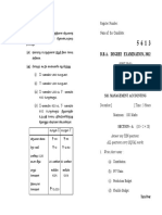 B.B.A. Degree Examination, 2012: 310. Management Accounting