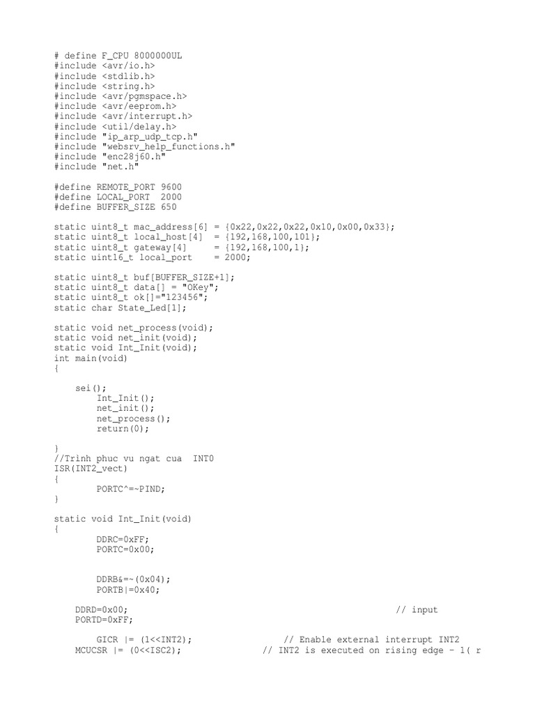AVR Network Programming Guide | PDF | Networking Standards | Network ...