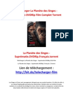Télécharger La Planète Des Singes Suprématie DVDRip Film Complet Torrent