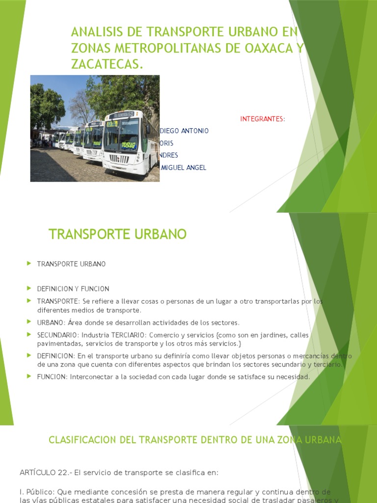 Análisis de Transporte Urbano en Oaxaca | PDF | Transporte | Taxi