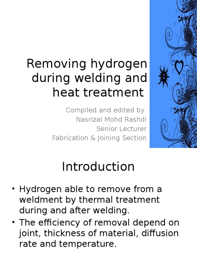 Removing Hydrogen During Welding and Heat Treatment | PDF | Art