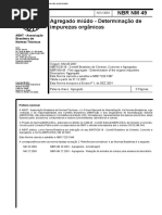 ABNT NBR NM 49 2001 - Determinação de Impurezas Orgânicas