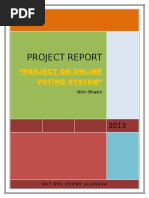 Project Report of Online Voting System | PDF | Electronic Voting | Compiler