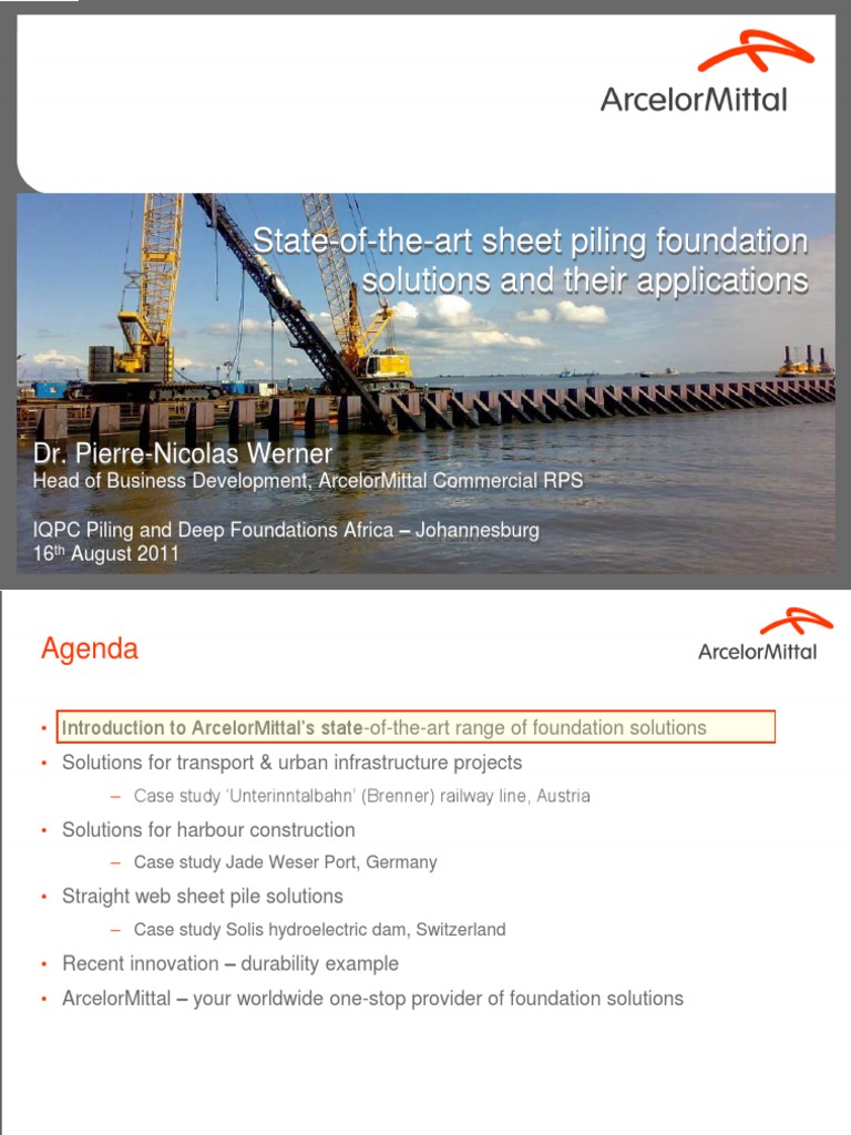 Steel Sheet Piling Design Manual PDF Deep Foundation Tunnel
