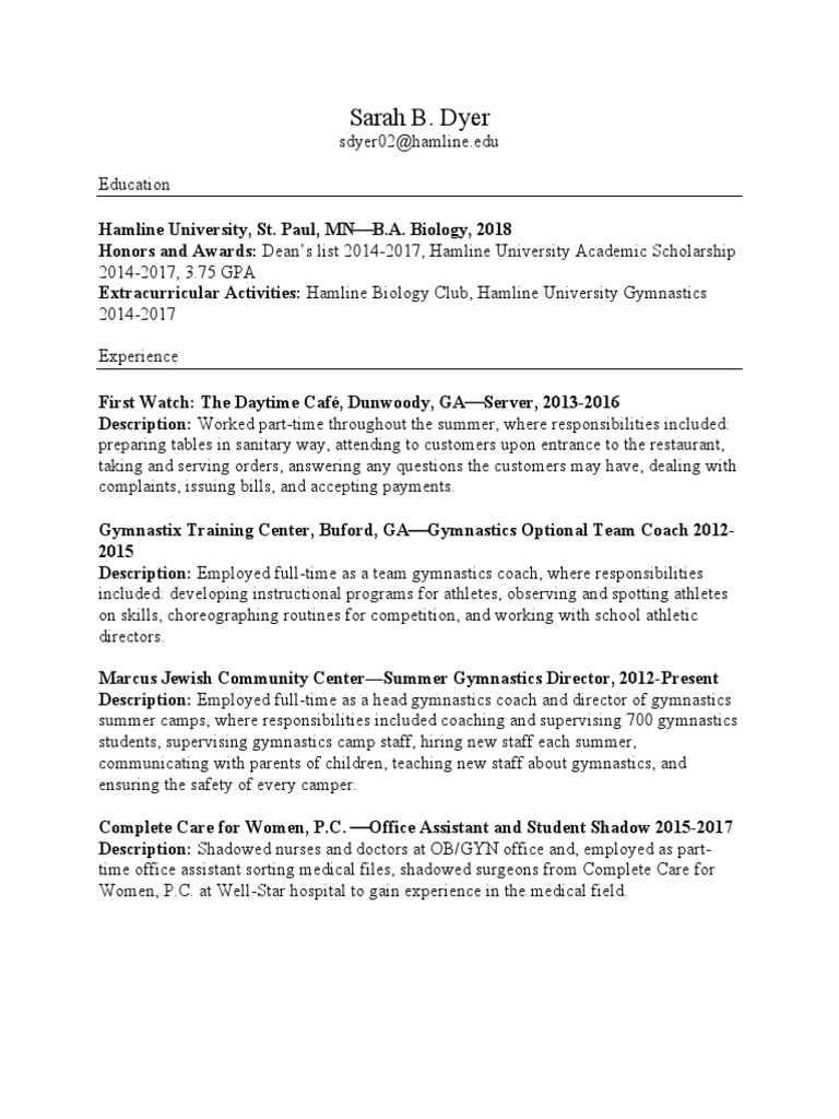 Resume Final Draft PDF