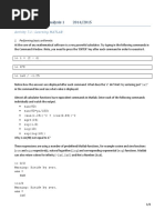 Engineering Analysis 1 2014/2015: Activity 7.1: Learning MATLAB