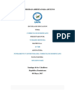 Tarea 1 de Fundamentos Del Curriculo Dominicano