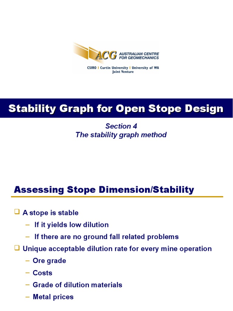 Stability Graph Method for Stope Design | PDF | Stress (Mechanics) | Mining
