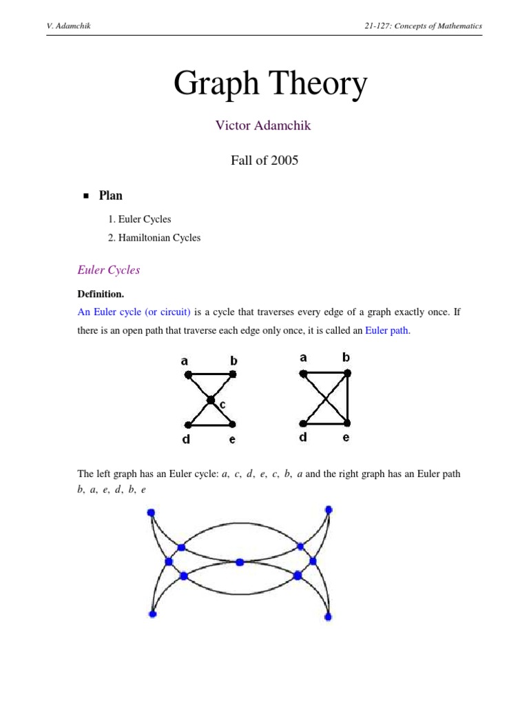 Graphs 3 Print | PDF | Graph Theory | Vertex (Graph Theory)