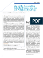 A Cohort Study On The Association Between Periodontal Disease and The Development of Metabolic Syndrome