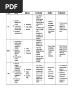 Cuadro de Metas Proyecto Nación