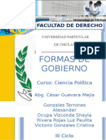 Formas de Gobierno