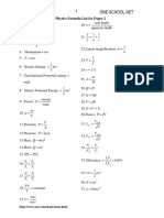 SPM Physics Formula List Paper2 PDF