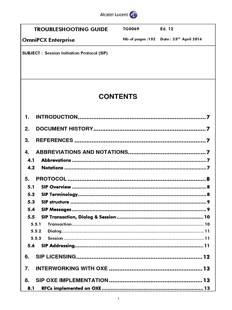 SIP Troubleshooting Guide | PDF | Session Initiation Protocol | Networks