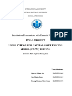 Final Project Using Eviews For Capital Asset Pricing Model (Capm) Testing