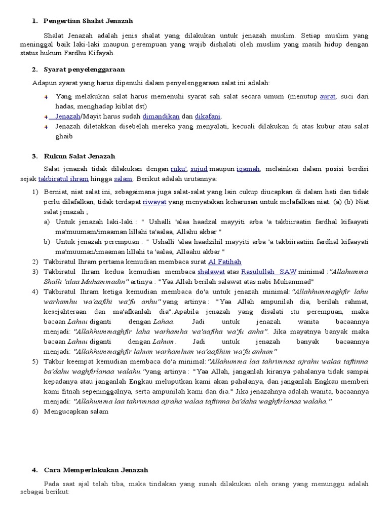 Pengertian Shalat Jenazah