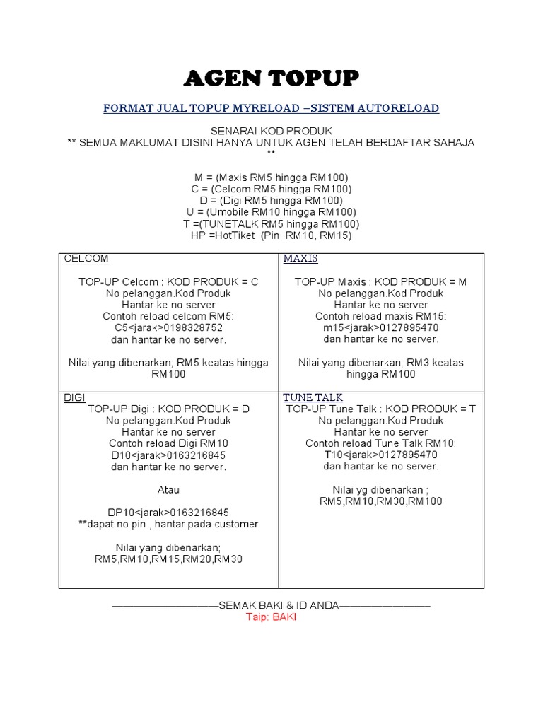3-Format Jual Topup | PDF