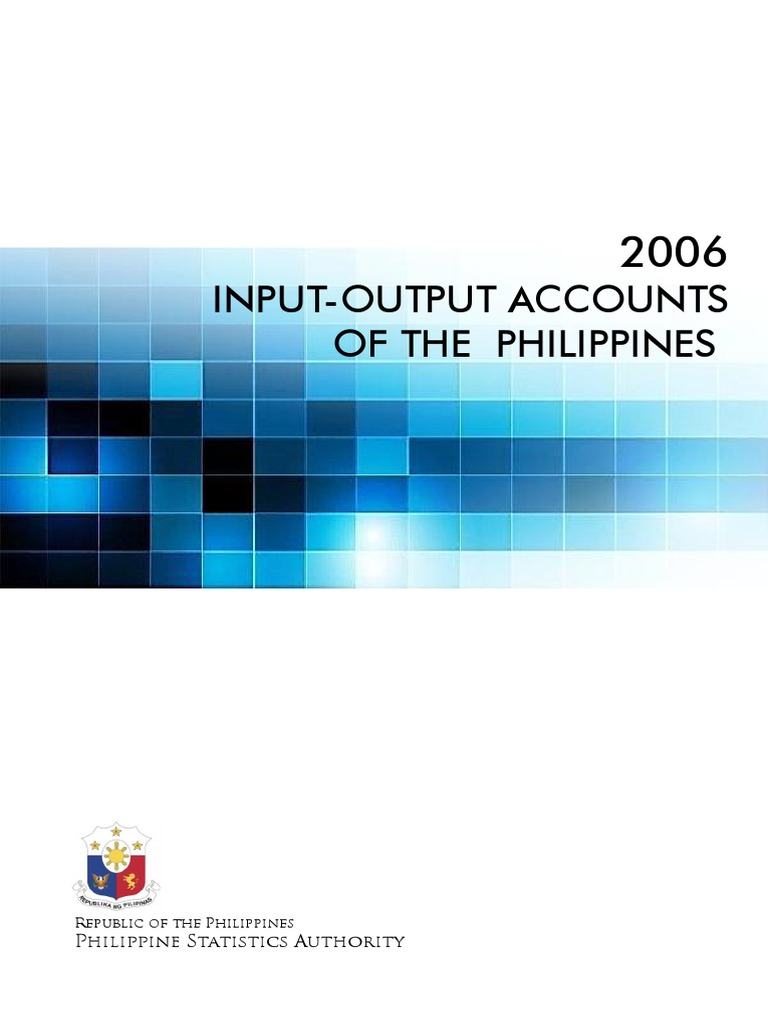 2006 Input-Output Accounts Philippines | PDF | Input–Output Model ...