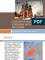 Civilizatia Rusa in Perioada Vechi Si Moderna