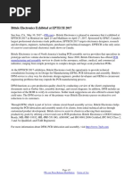 Bittele Electronics Exhibited at EPTECH 2017